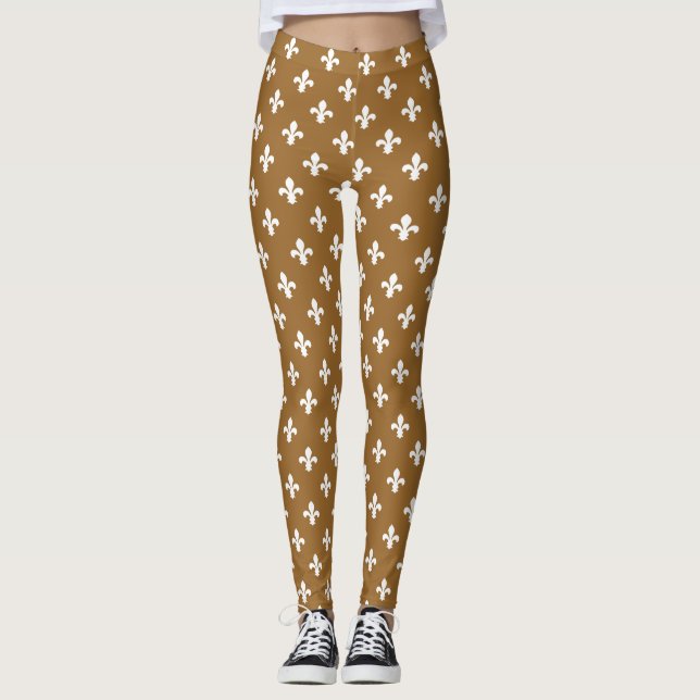 Leggings Brown sucre Neutre Fleur de Lys (Devant)