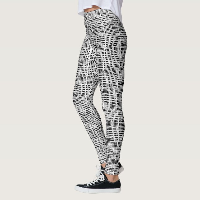 Leggings Brûlure graphique tissée argent et noir (Gauche)