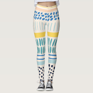 Leggings Brush Strokes : Abstrait Fun sans couture