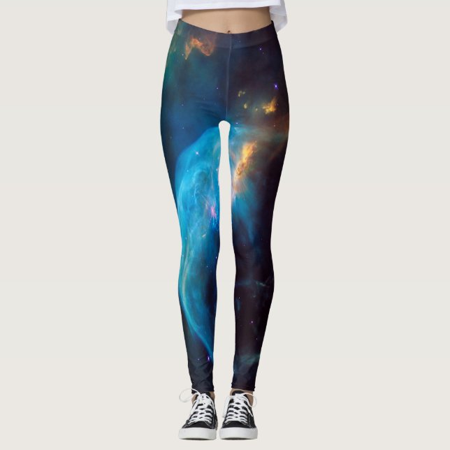 Leggings Bubble Nebula Astronomie spatiale cosmique (Devant)