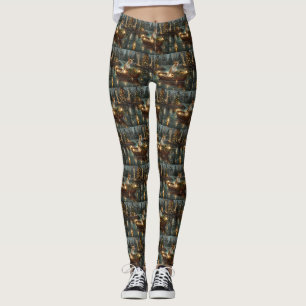 Leggings Bull Terrier Noël Festive Voyage