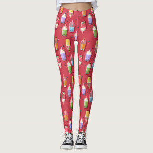 Leggings bulle arc-en-ciel teint rose