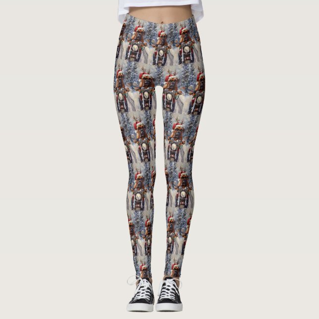 Leggings Bullmastiff Chien équitation Moto Noël (Devant)