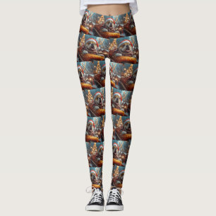 Leggings Bullmastiff Dog Roller Dessous de verre Noël