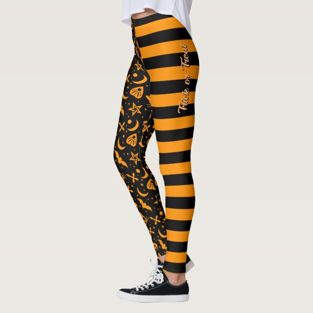 Leggings Bumble Bee Stried Halloween Éffrayante sorcière Pl (Gauche)