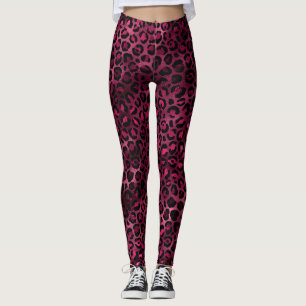 Leggings Burgundy et Gold Leopard Series Design 9