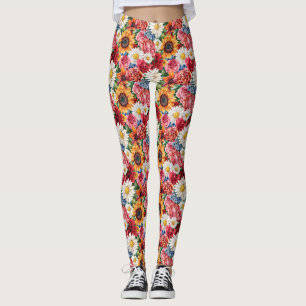 Leggings Cadeau d'anniversaire Composition florale vibran