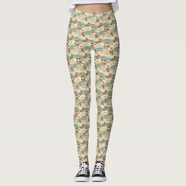 Leggings Cadeau d'anniversaire | Le Soleil Tropical Échauff (Devant)