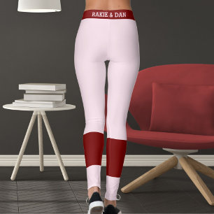 Leggings Cadeau élégant rose rouge de la Saint-Valentin pou