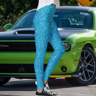 Leggings Cadeau Paillettes Azur Bleu Bébé Moderne Mignon