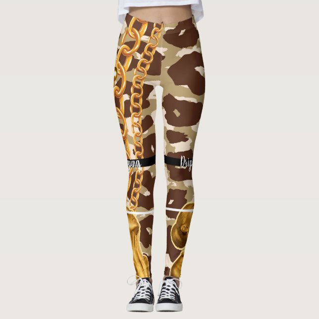 Leggings Cadeau personnalisé pour Anniversaire, Mariée, Mar (Devant)