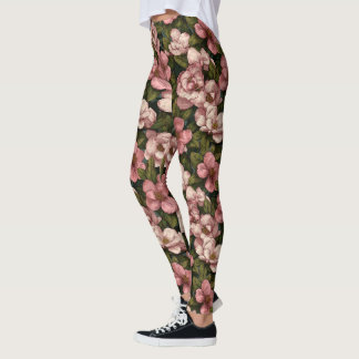 Leggings Cadeaux de fin d'études esthétiques Gardenias rose