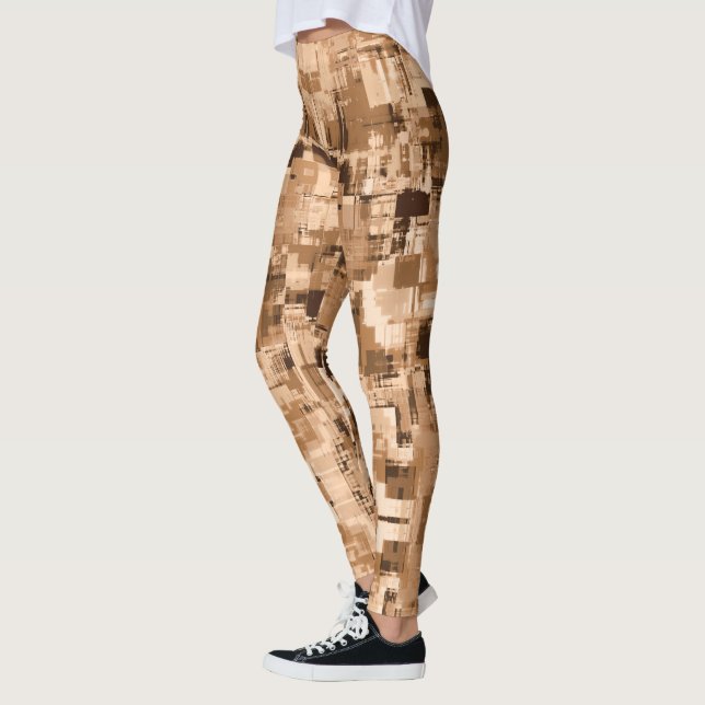 Leggings Café Brown Abstrait tendance (Gauche)
