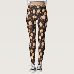 Leggings Café chocolat et biscuits