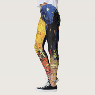 Leggings Café Terrasse à la nuit par Vincent van Gogh