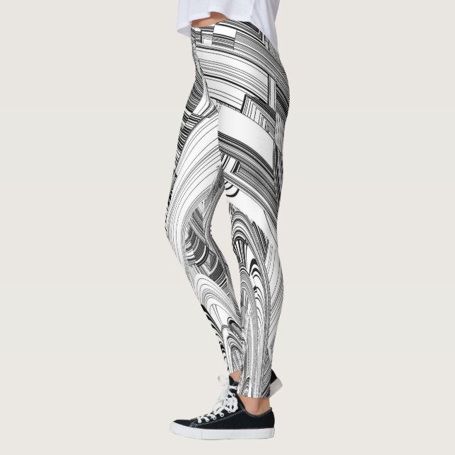Leggings Calamité noire et blanche (Gauche)