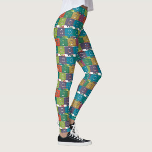 Leggings Caméras multicolores