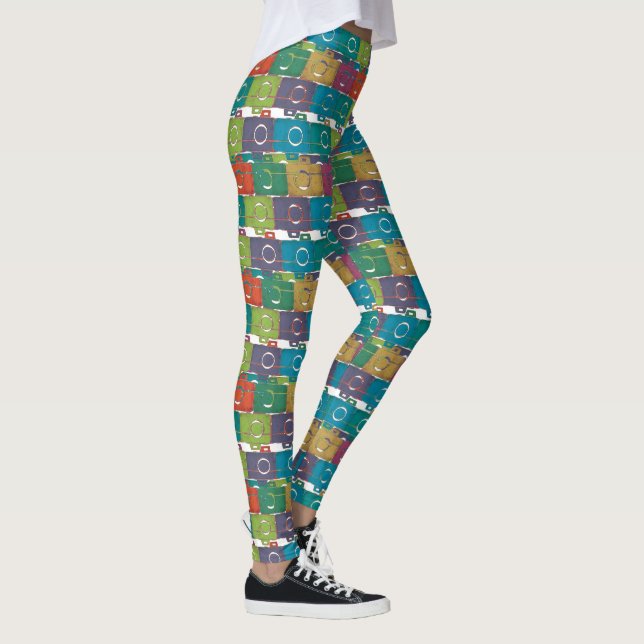 Leggings Caméras multicolores (Droite)