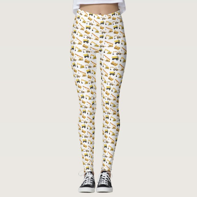Leggings Camions de construction (Devant)