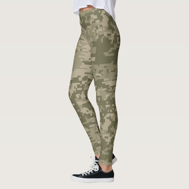 Leggings Camo | Camouflage Pixel Vert (Gauche)