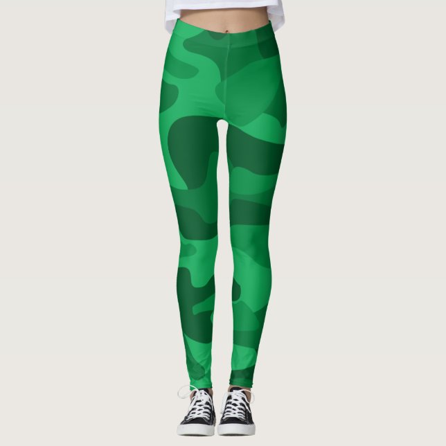Leggings Camo Monocolor Vert Espagnol (Devant)