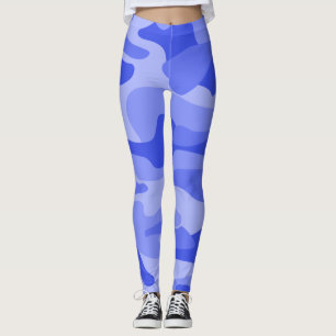 Leggings Camo Monocolore Bleu de Cornflower