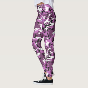 Leggings Camo rose violet