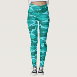 Leggings Camo Teintes Bleues