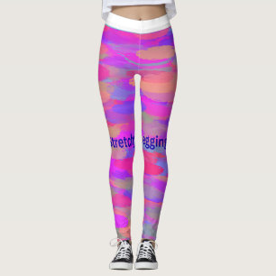 Leggings camouflage abstrait rose vibrant