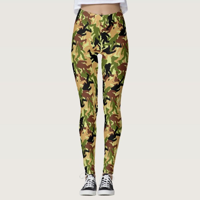 Leggings Camouflage Bigfoot à motif (Devant)