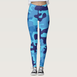 Leggings Camouflage bleu