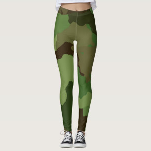 Leggings Camouflage boisé amusant avec des agrandissements