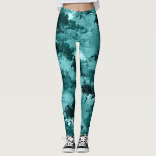 Leggings Camouflage Camo turquoise