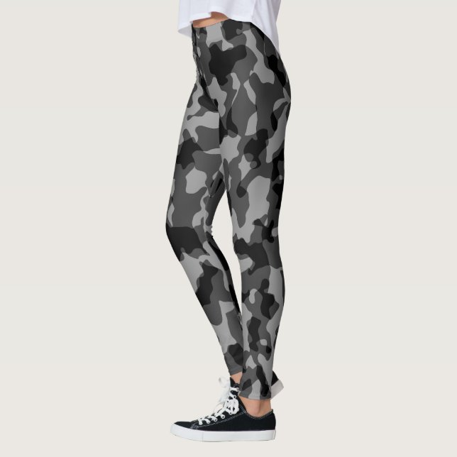 Leggings Camouflage de l'armée de taille élevée Camo Green  (Gauche)