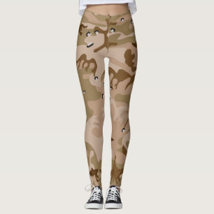 Leggings Camouflage Désert Avec Galets, Militaire, Armée
