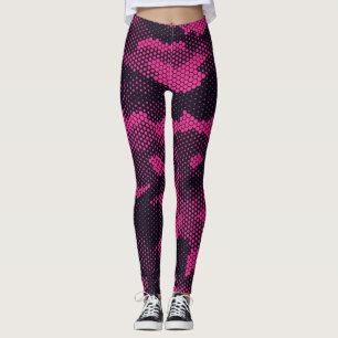 Leggings Camouflage hexagonal, texture militaire arrière -