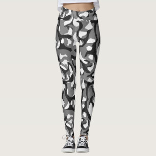 Leggings Camouflage noir et blanc
