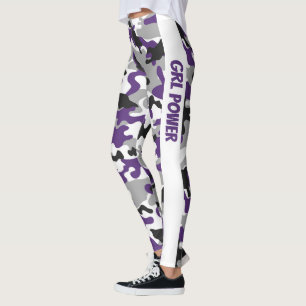Leggings Camouflage Purple GRL Power