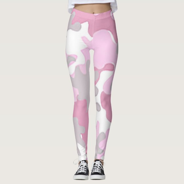Leggings Camouflage rose (Devant)