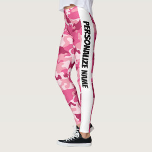 Leggings Camouflage rose doux PERSONNALISER