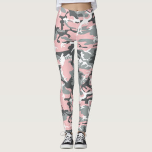Leggings Camouflage rose et gris, Militaire, Armée