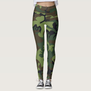 Leggings camouflage vert militaire pour femmes