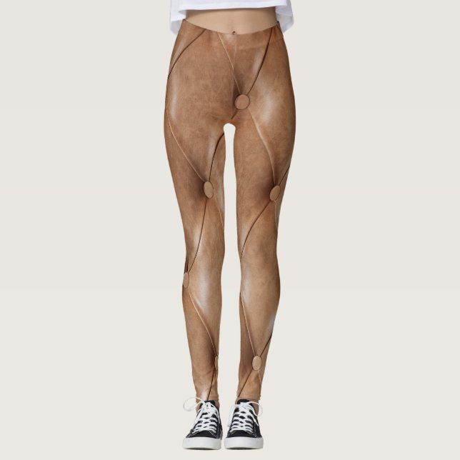 Leggings Canapé en cuir : Arrière - plan texturé (Devant)