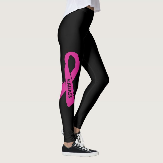 Leggings Cancer du sein de ruban déchiré par Badass/… (Droite)