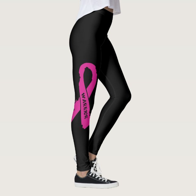 Leggings Cancer du sein de ruban déchiré par guerrier… (Droite)