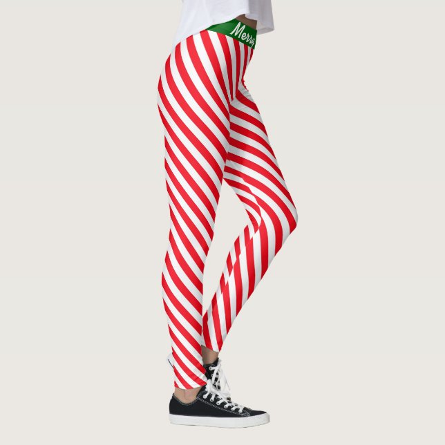 Leggings Candy de l'équipe d'elfes de Noël Père Noël (Droite)