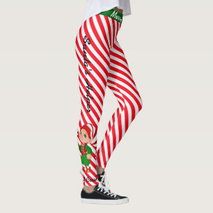 Leggings Candy de l'équipe d'elfes de Noël Père Noël