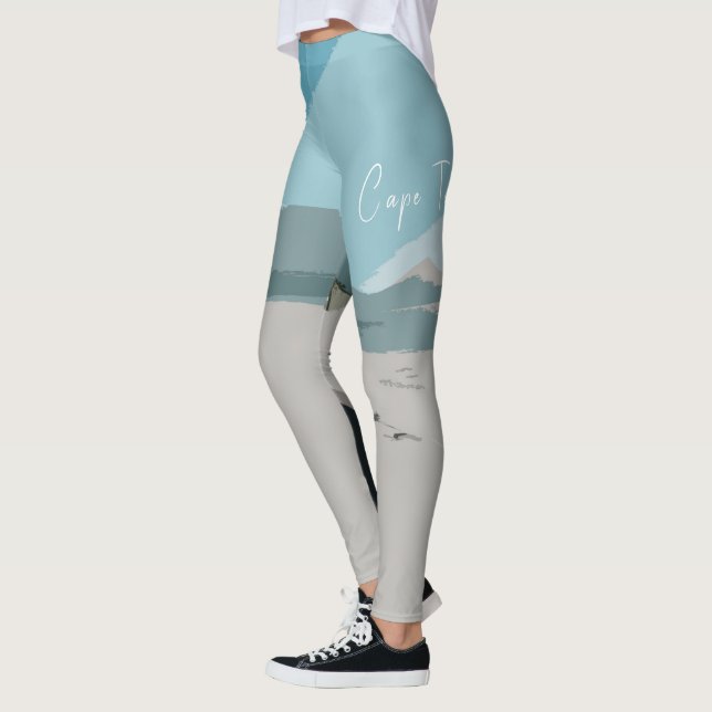 Leggings Cape Town Table Mountain Ocean Sketch (Gauche)