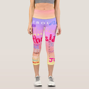 Leggings Capri 24 traits positifs Qualités humaines Yoga HWCL