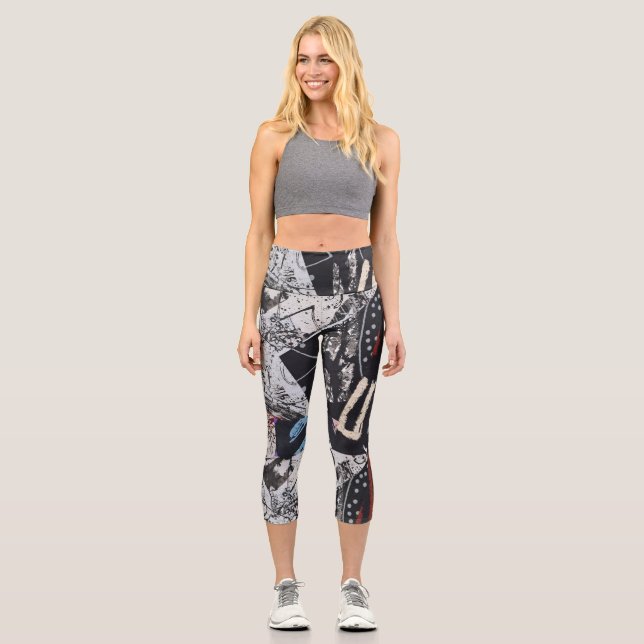 Leggings Capri Abstrait : L'art du design (Recto)